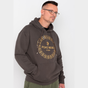 Men's Chunky String Hoodie Charcoal & Gold