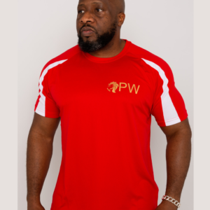 Men's Contrast Cool T-Shirt Red and Gold