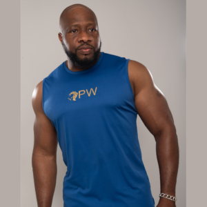 Mens Cool Smooth Sports Vest Blue & Gold