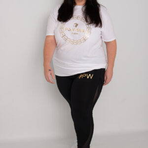 Plus Size Women's Mesh Tech Panel Leggings